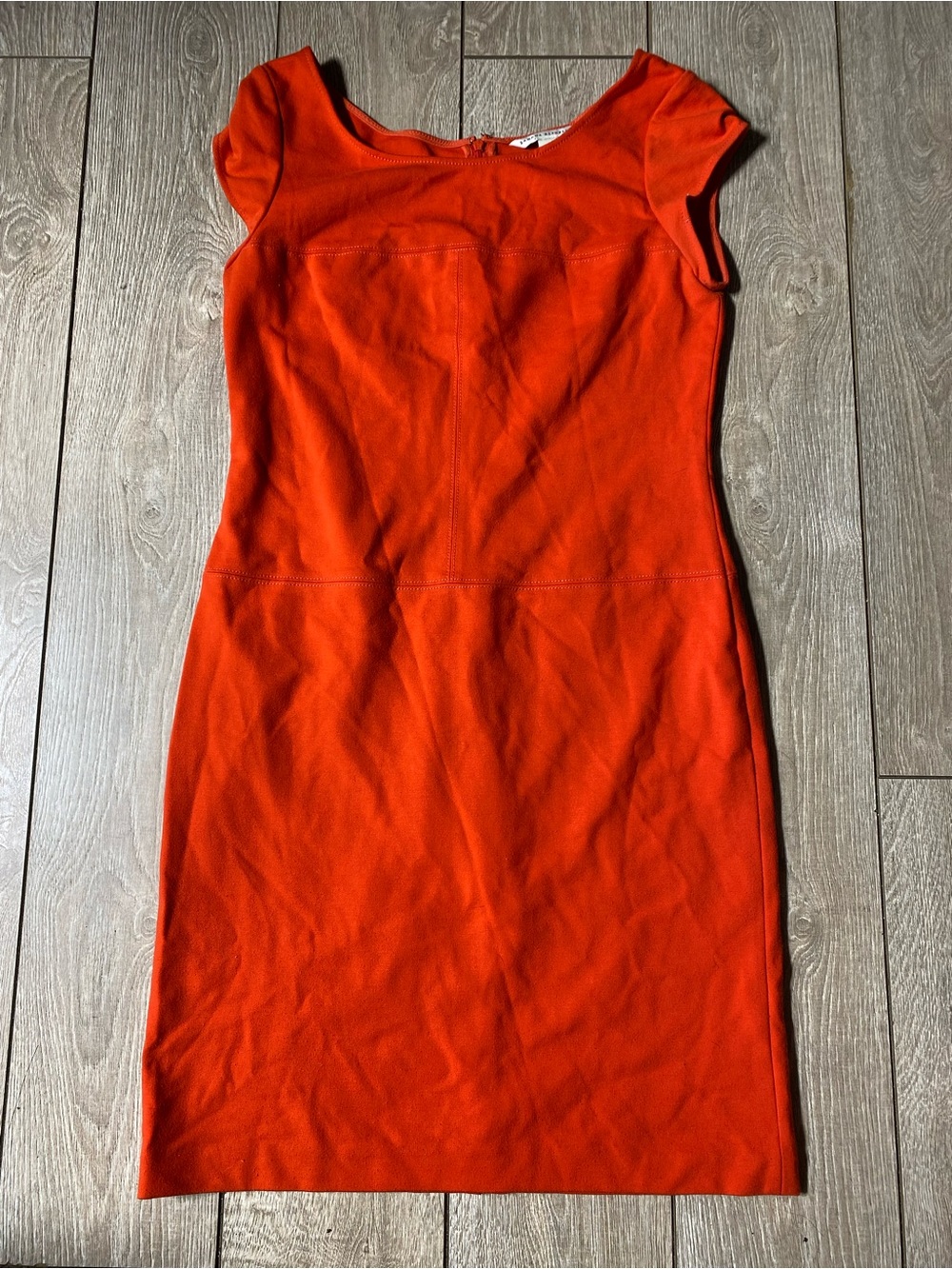 Banana Republic Scoop Neck Fitted Career Stretch Sheath Dress Knee Length Sz 4